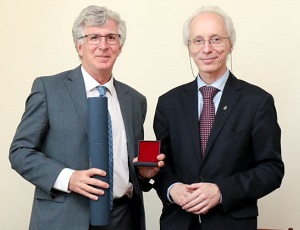 Silver Plus ratio quam vis medal for Prof. John D. Simon