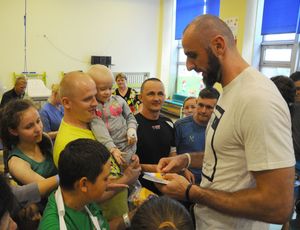 NBA stars visit the Children's Universiy Hospital in Kraków