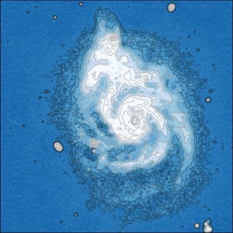 Photo no. 4 (10)
                                                         The spiral galaxy M51 in the HETDEX region. Credit: Tim Shimwell and the LOFAR surveys team.
                            